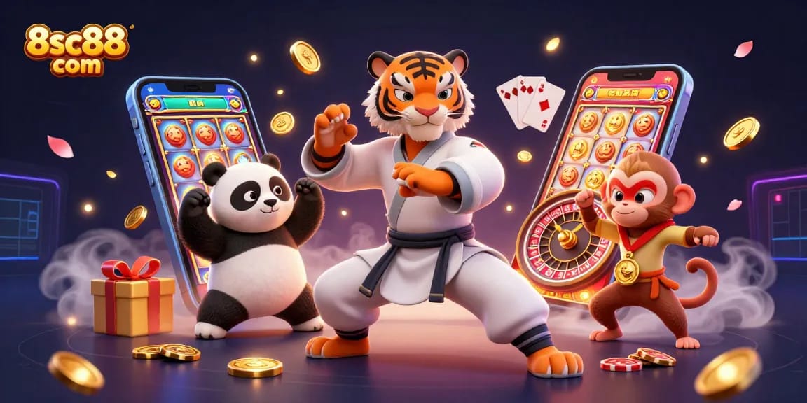 Experience thrilling wins with 8sc88 com in a lively 3D casino adventure featuring vibrant game elements.