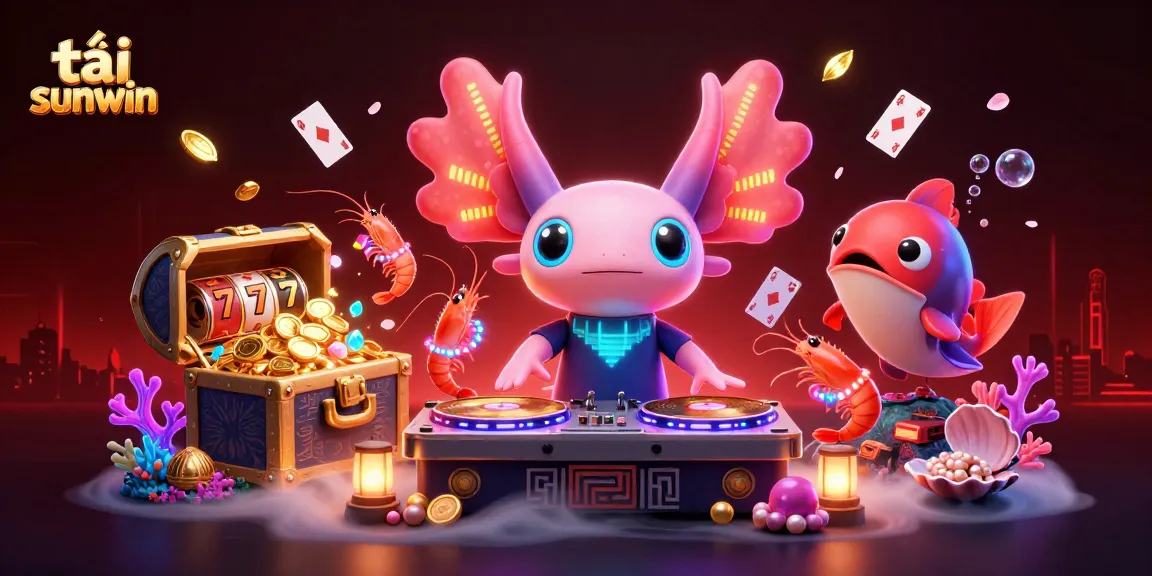 Experience the thrill of tải sunwin with vibrant casino action in a colorful underwater scene.