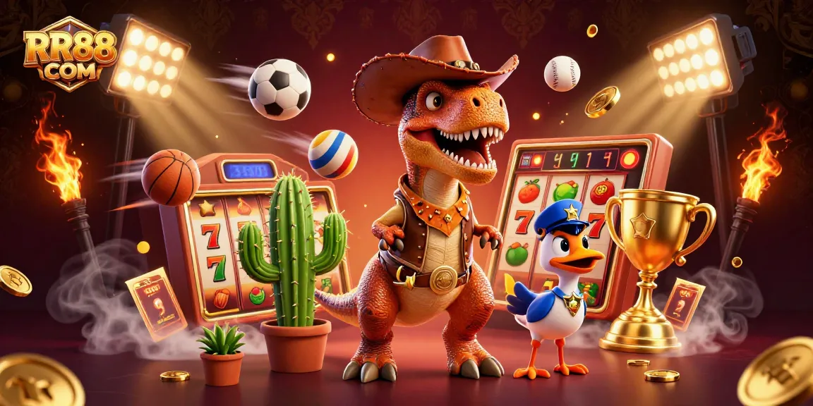 Engage with entertaining slots and sports action at RR88 COM in an ultra-detailed 3D casino scene.