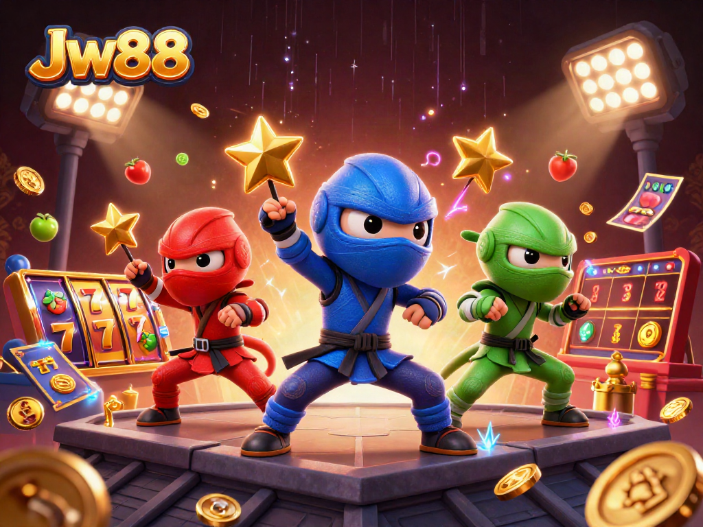 Spin the reels and win at Jw88 with ninja chameleons showcasing thrilling casino fun.